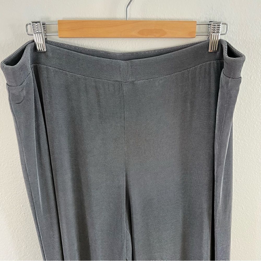 Chicos Travelers pants Silver Shine Gray size 3 (16 XL) Flowy Elastic Waist - Picture 3 of 6
